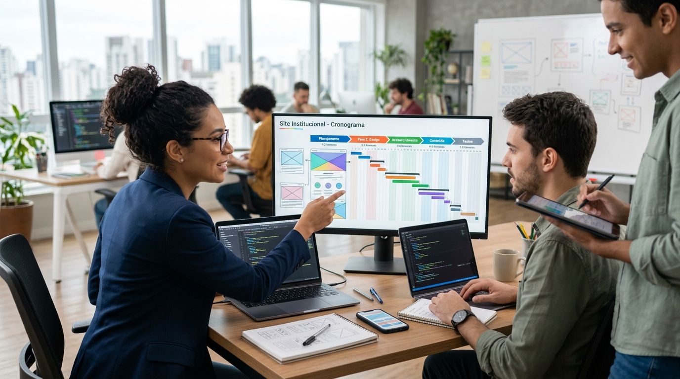 Quanto tempo leva para criar um site institucional?