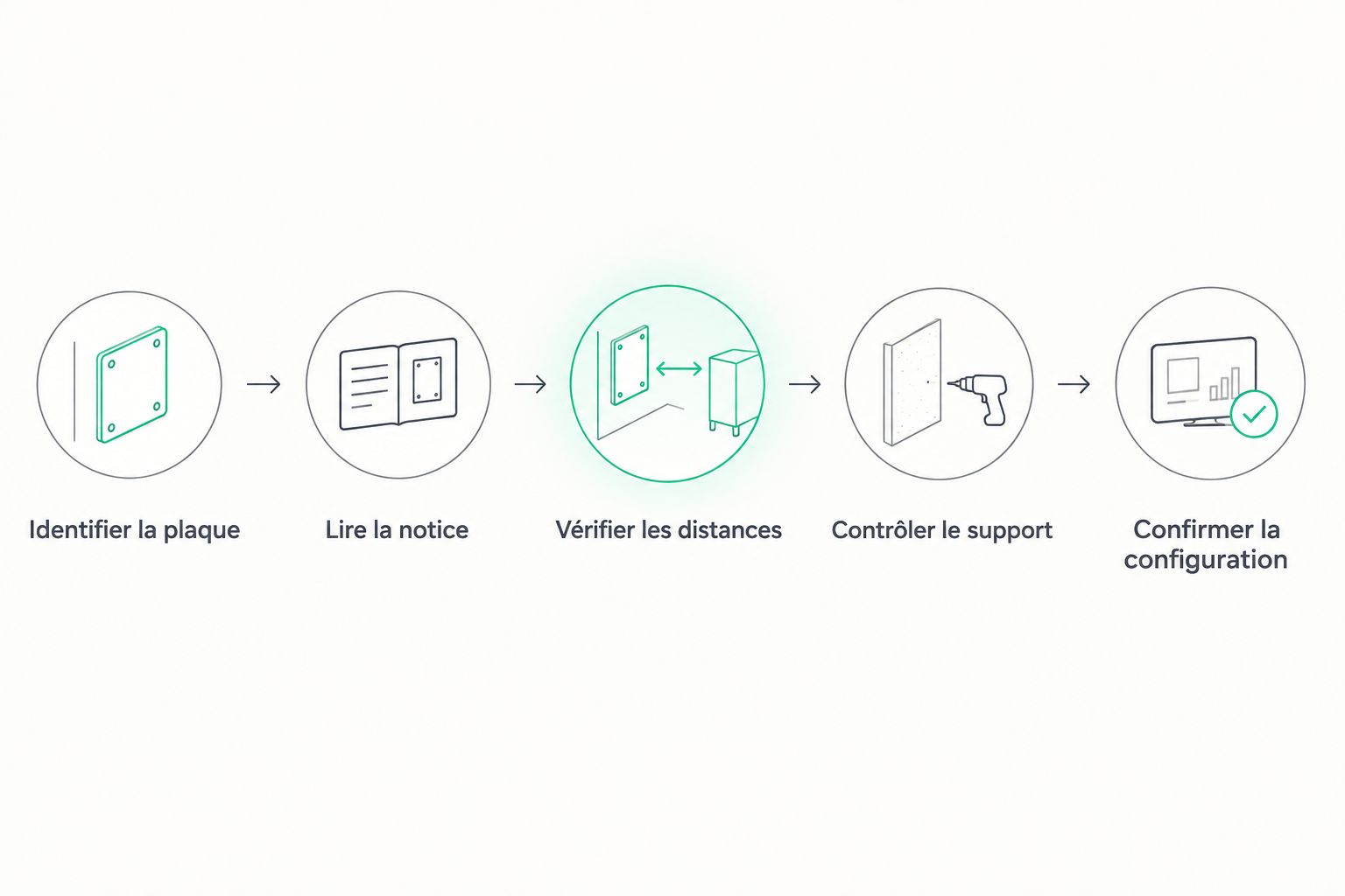 Étapes de vérification avant la pose d’une crédence adhésive près d’une plaque de cuisson.