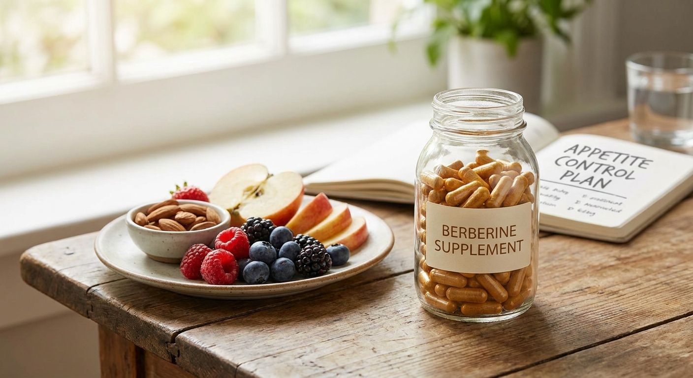 Berberine supplement for appetite control and food cravings