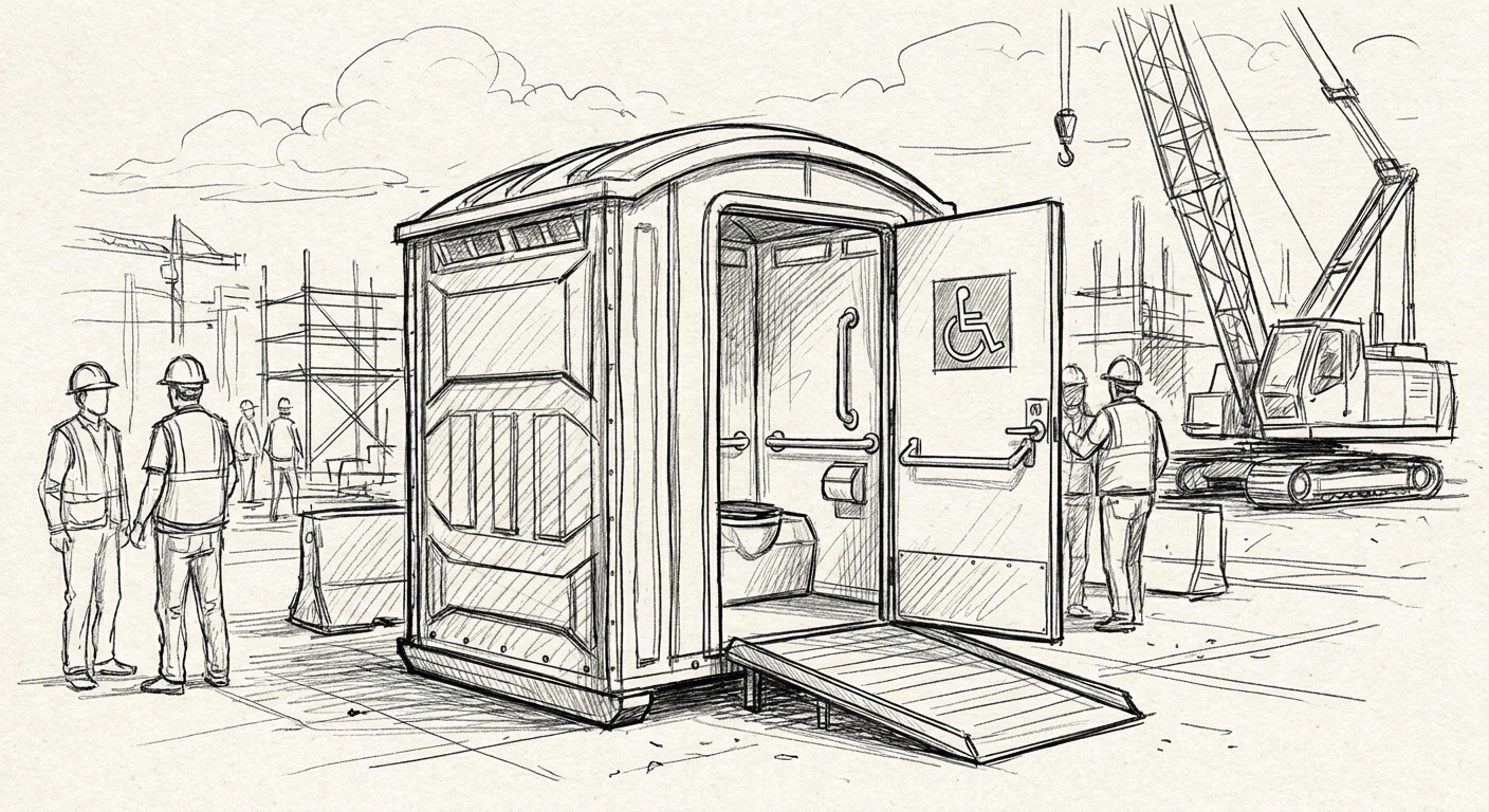 Best ADA portable toilet rental for job sites