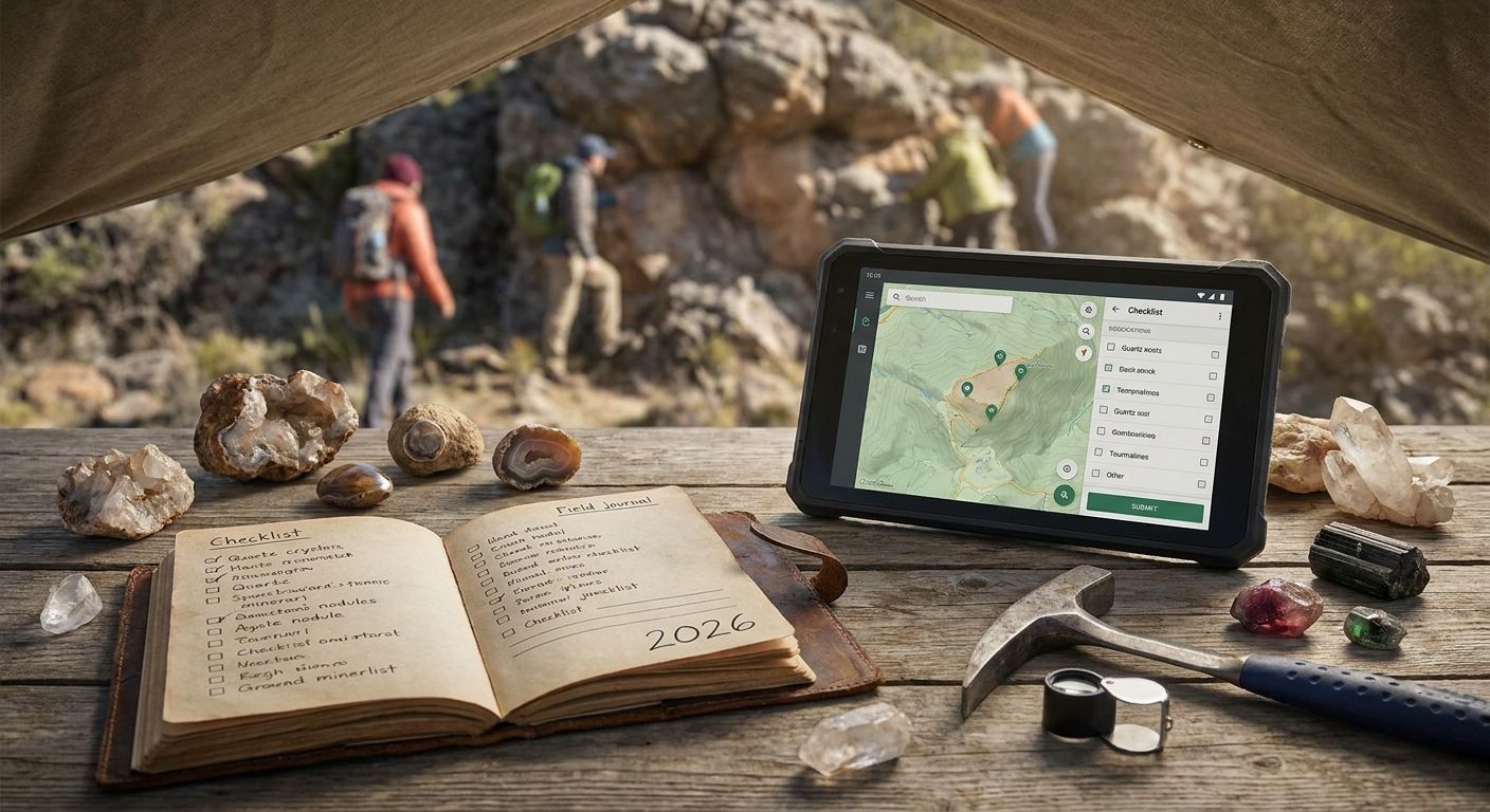 Best gem and mineral site checklist trackers in 2026