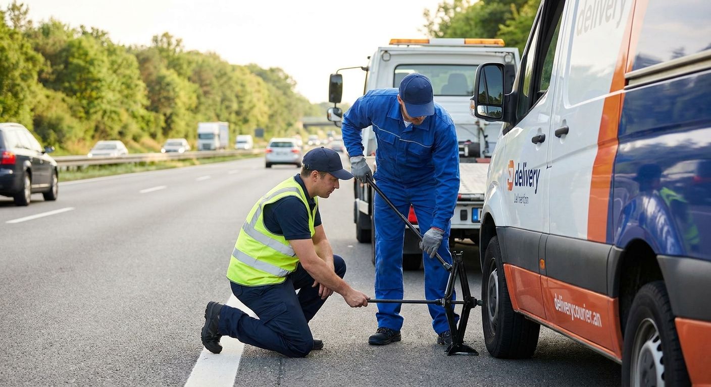 Roadside assistance for delivery couriers