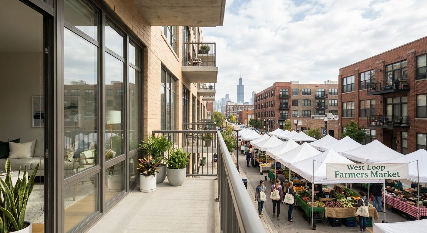 Apartments near West Loop's farmers market for locavores