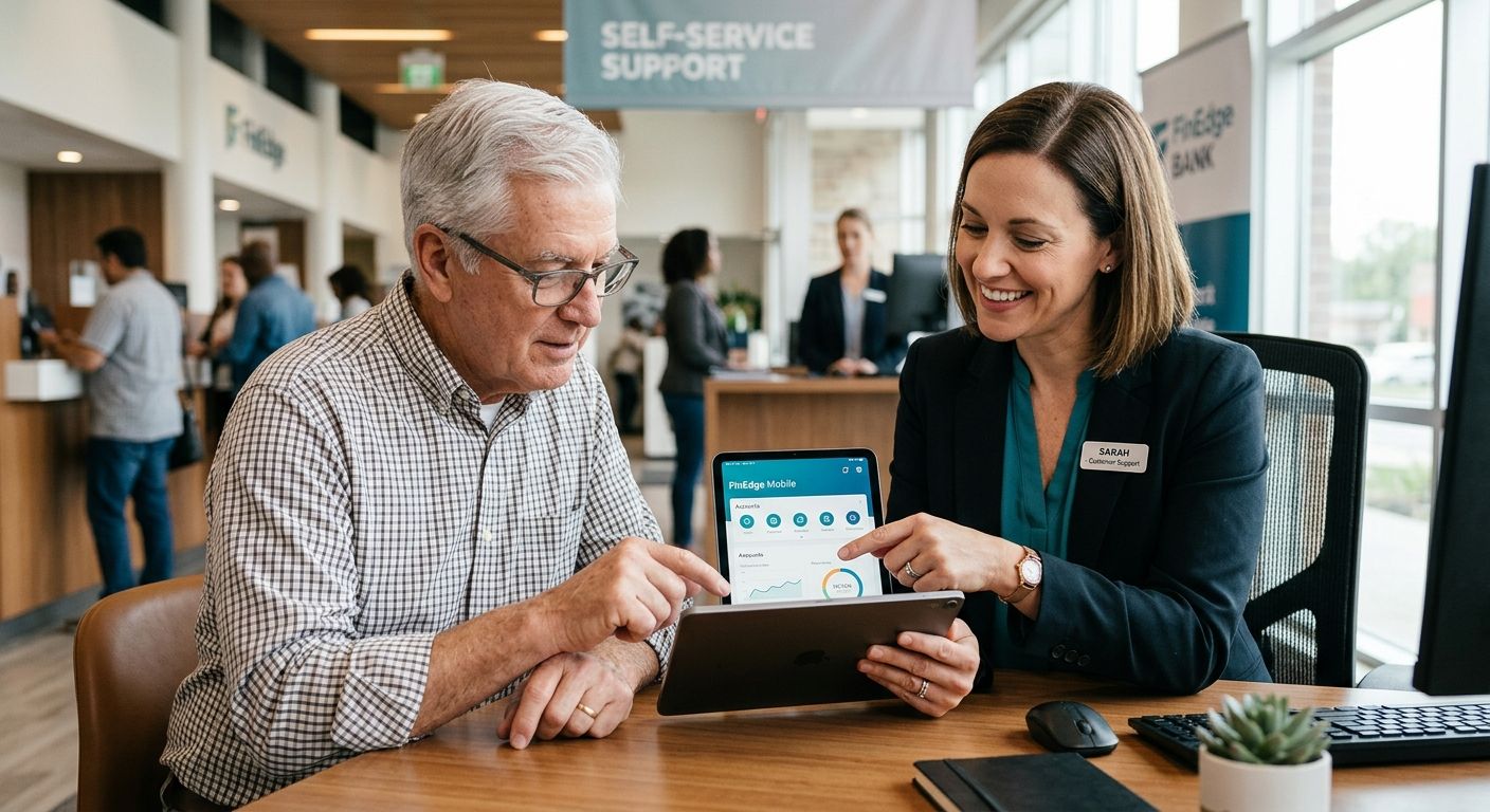 How to train customers to use a self-service finance application