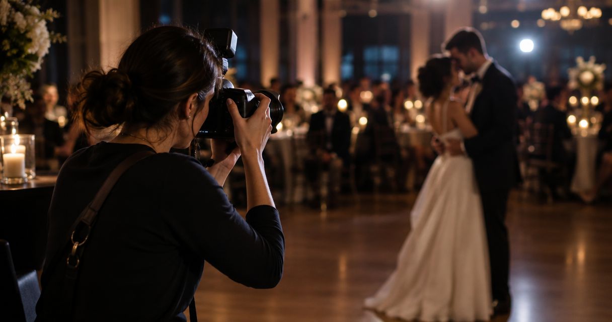 Can a wedding photographer shoot in low light at receptions?