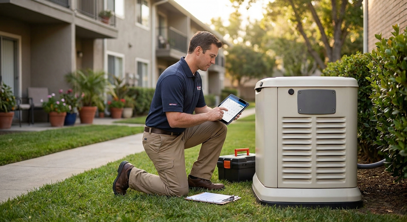 How to schedule generator maintenance for a rental property