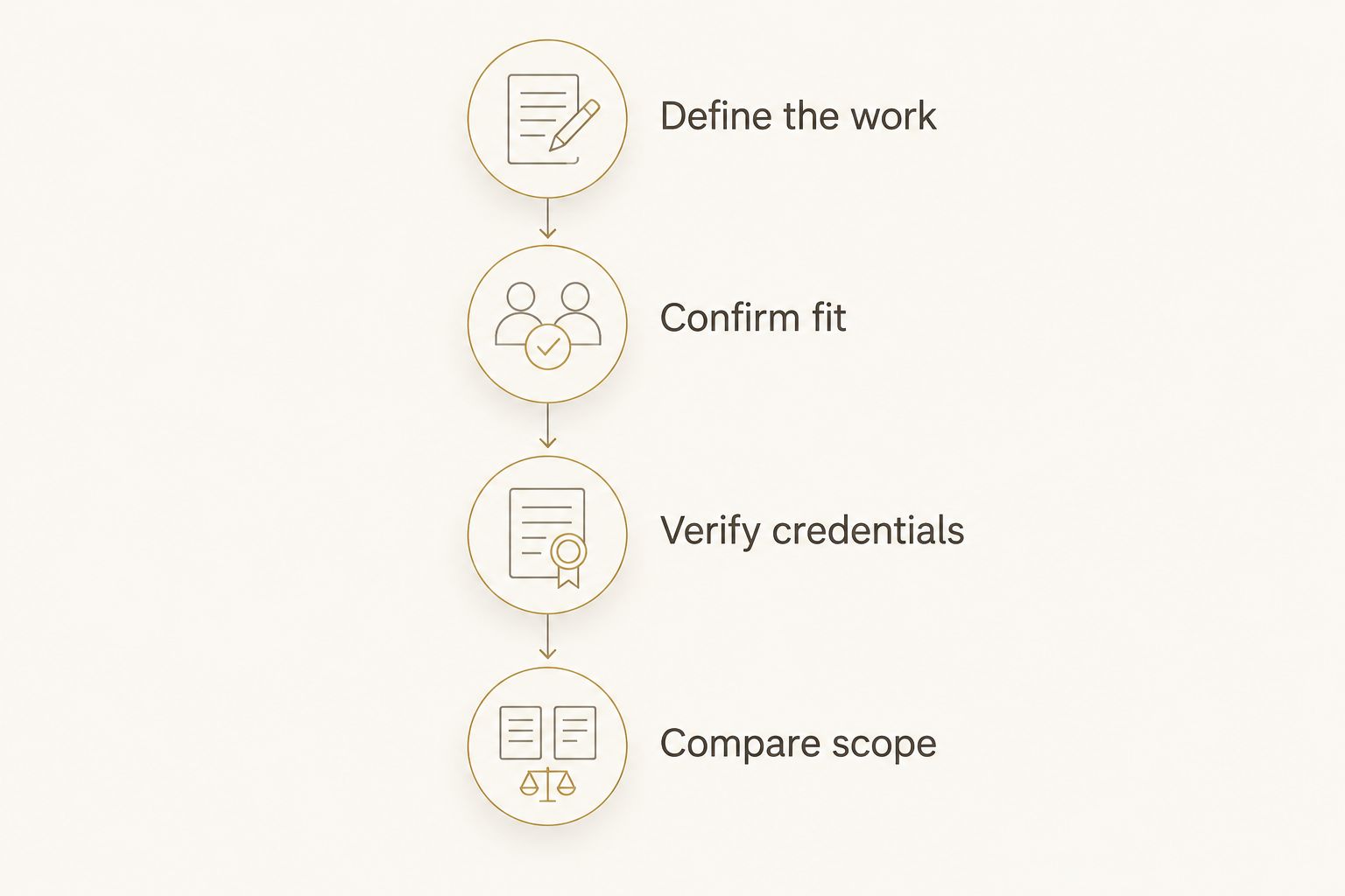 Four steps for moving from contractor discovery to a scope comparison