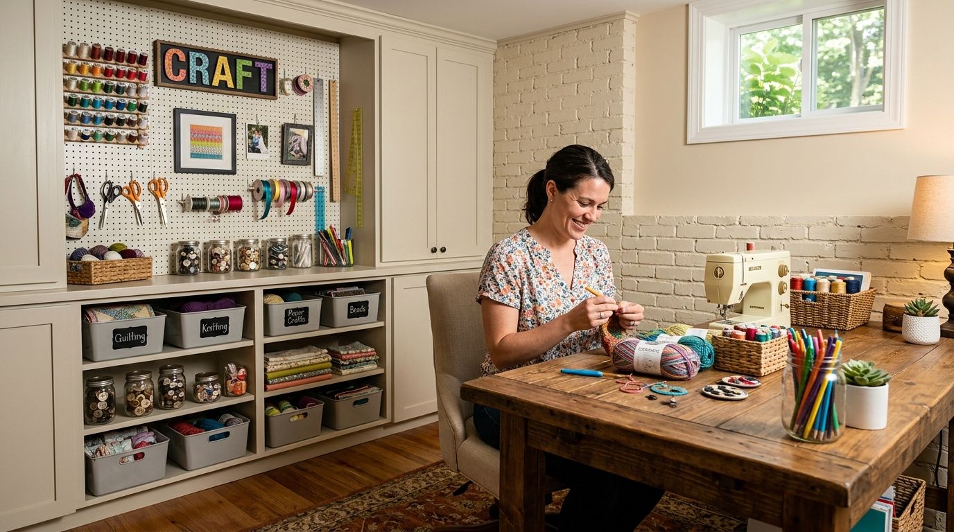 Basement craft rooms for Central Iowa hobbyists