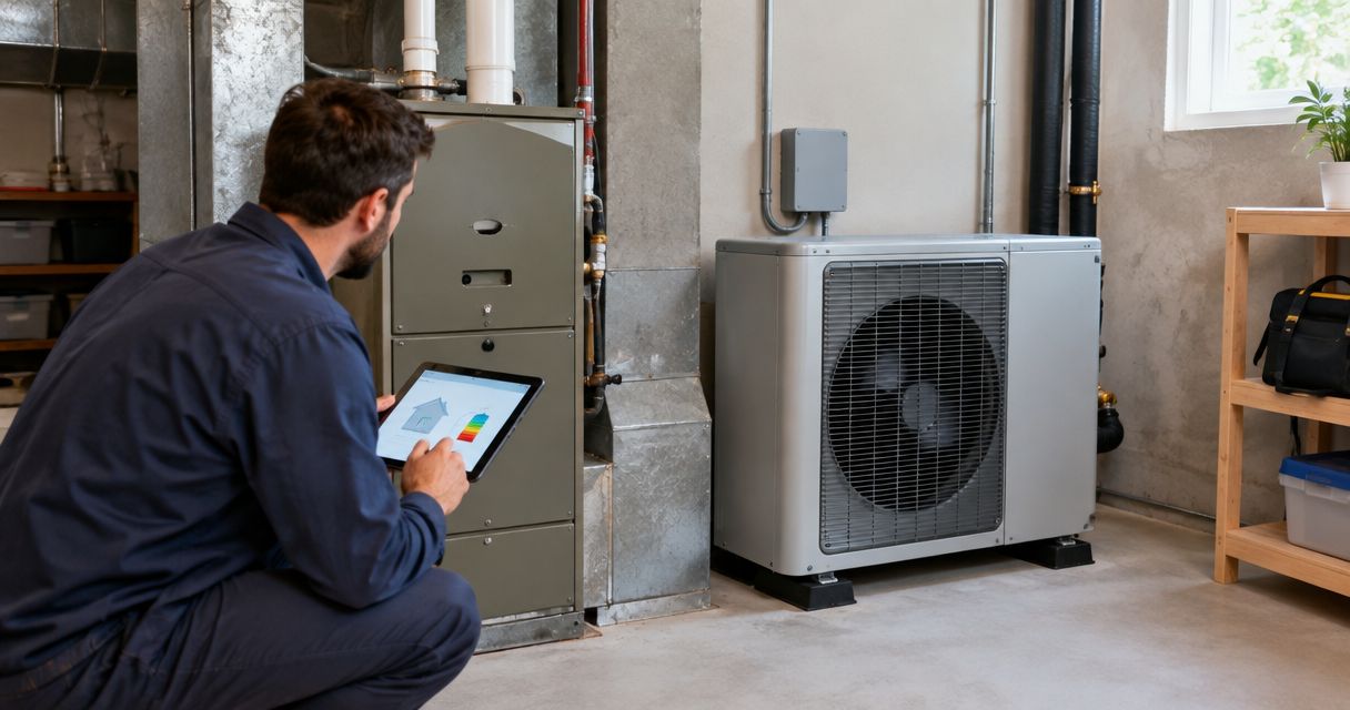 Can an old furnace be converted to a heat pump?