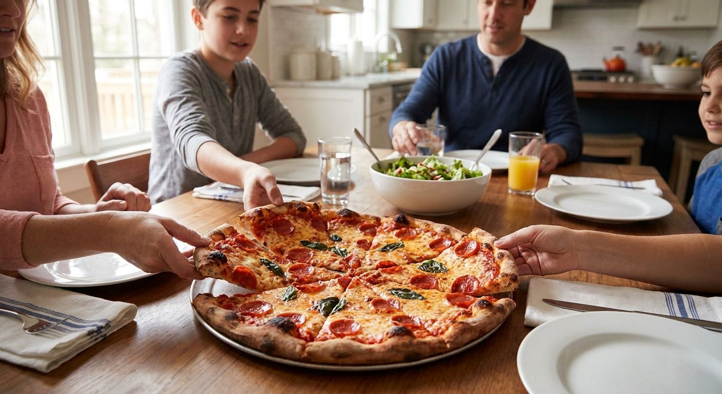 NY-style pizza for family dinners