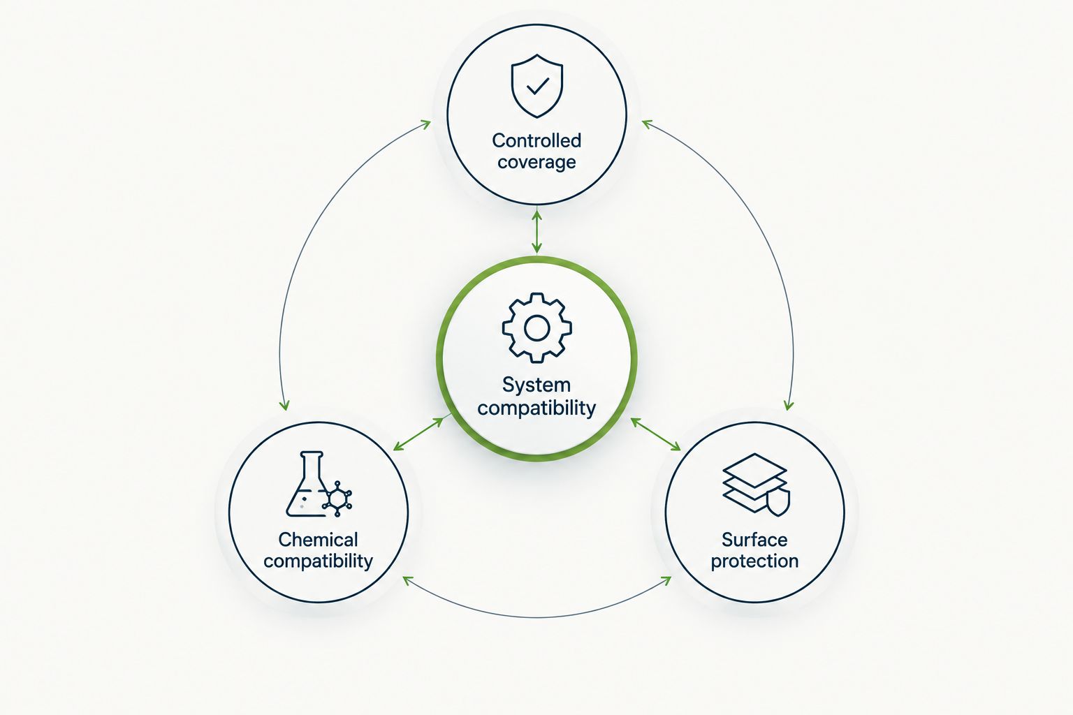 Nozzle selection connects system compatibility with coverage, chemistry, and surface protection.