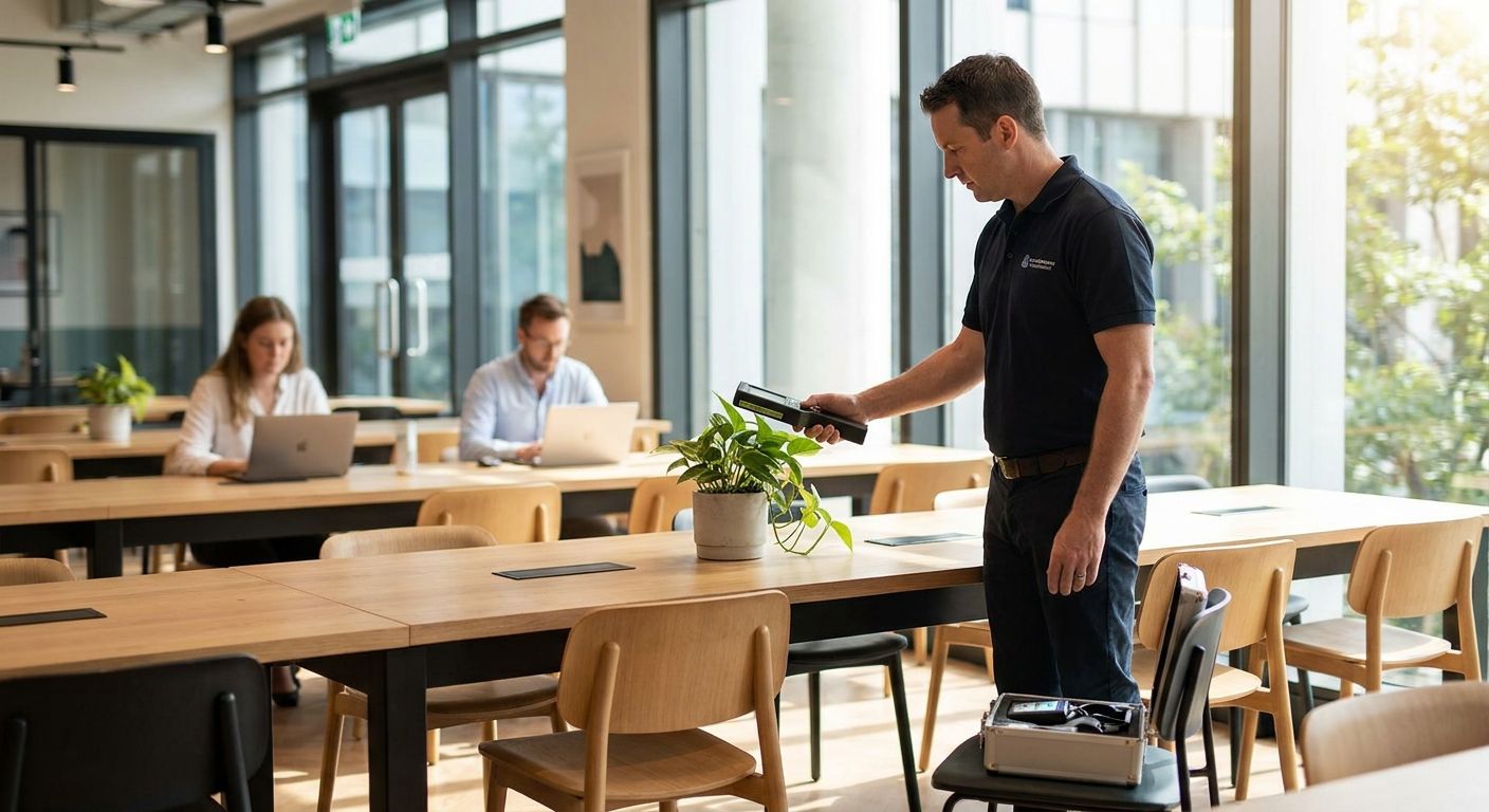 Bug sweep services for co-working and shared office spaces