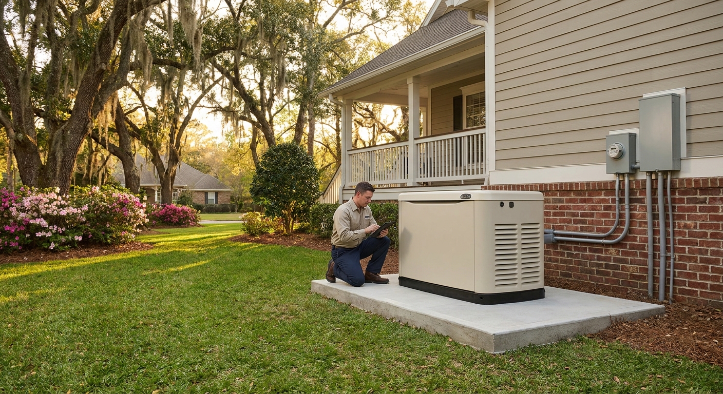 Standby generator installation in Daphne, AL