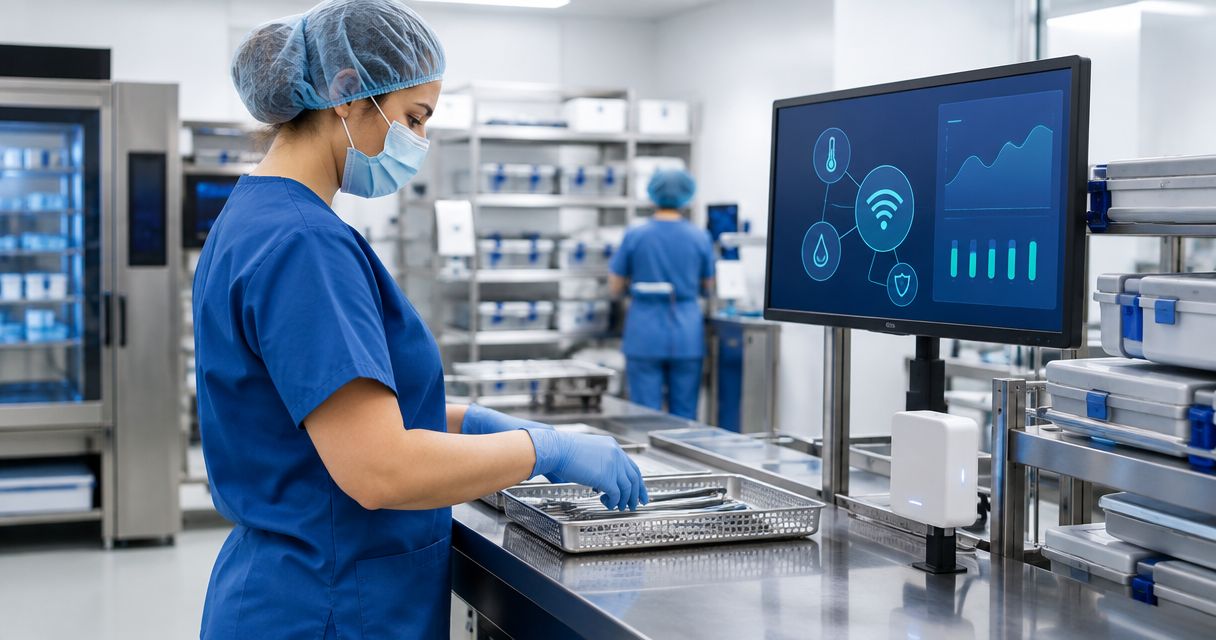 IoT monitoring for medical device sterile processing