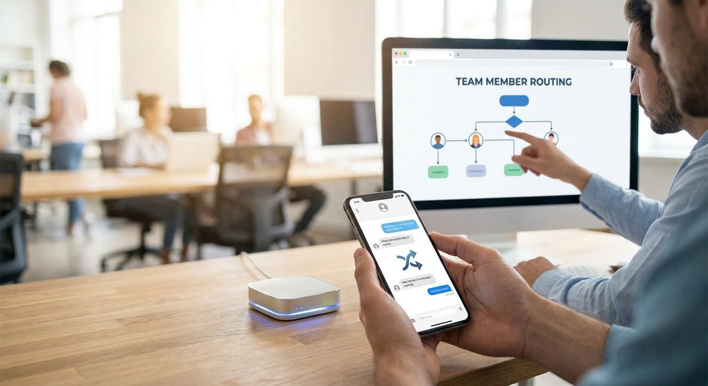 How to route texts and chats to the right team member