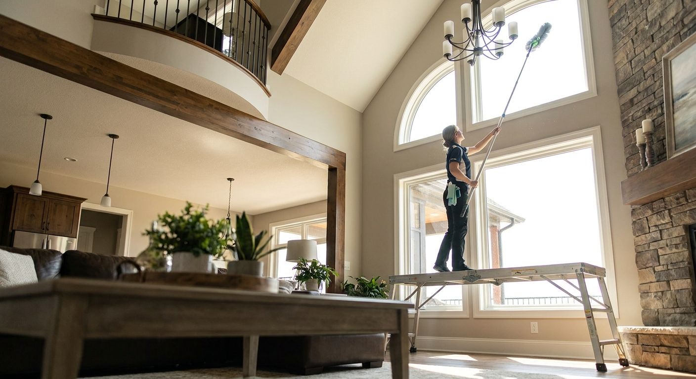 House cleaning for homes with high ceilings