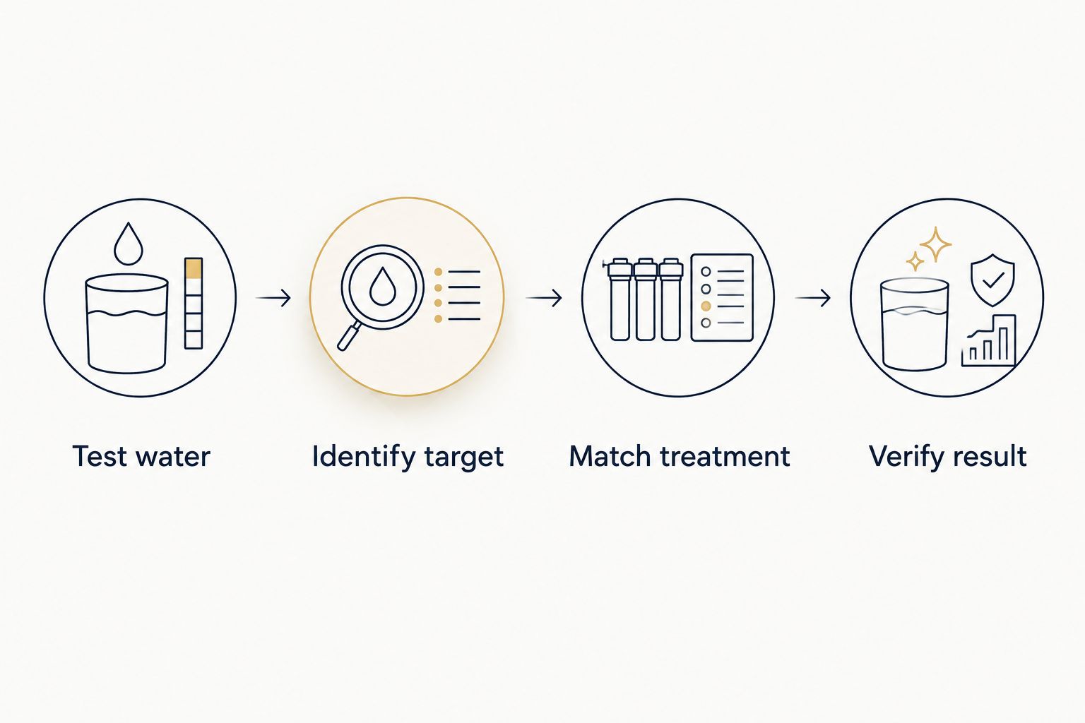 Four steps for choosing well-water treatment, from testing to verifying the result