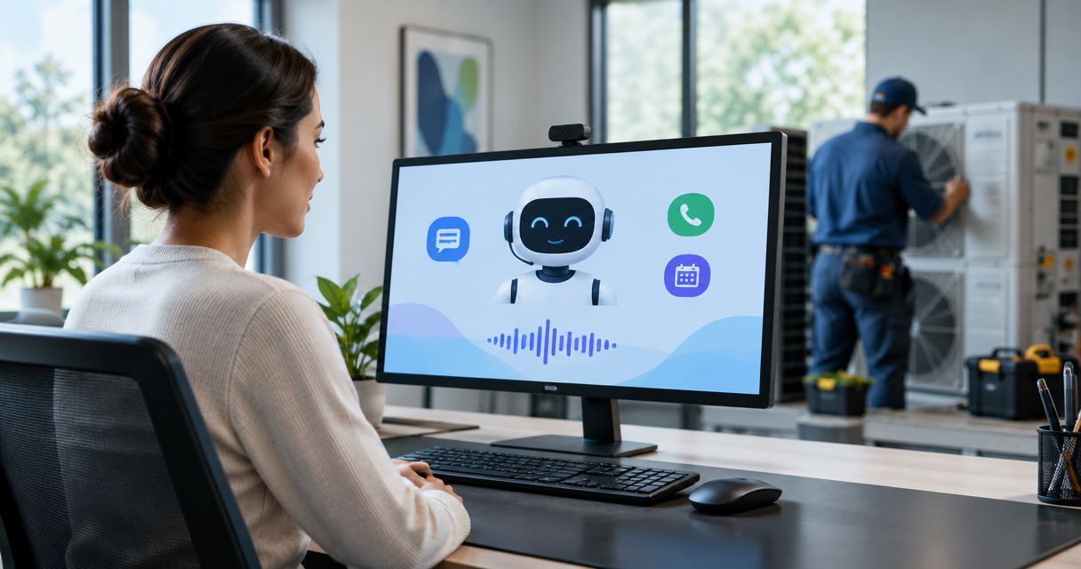 Can AI for HVAC replace a full-time office receptionist?
