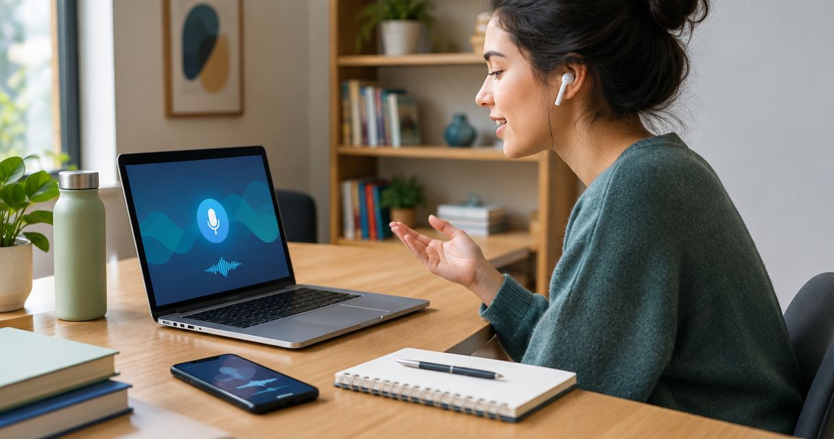 One lesson, different ways to learn: switching between voice and text