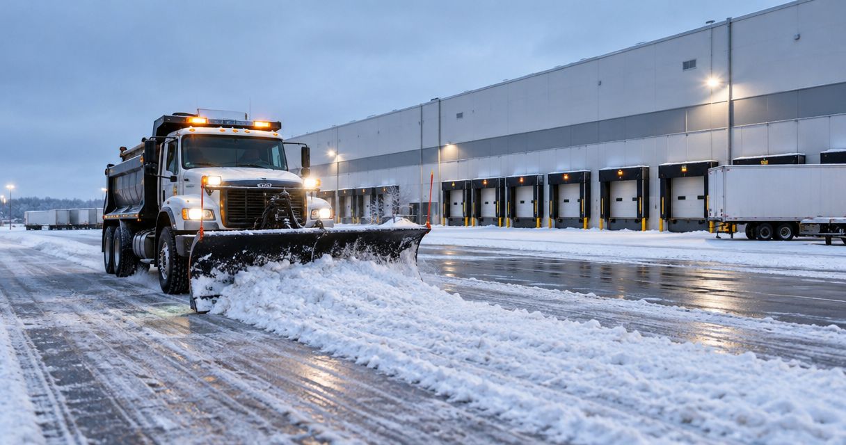 Can a snow contractor service a 24/7 distribution center?