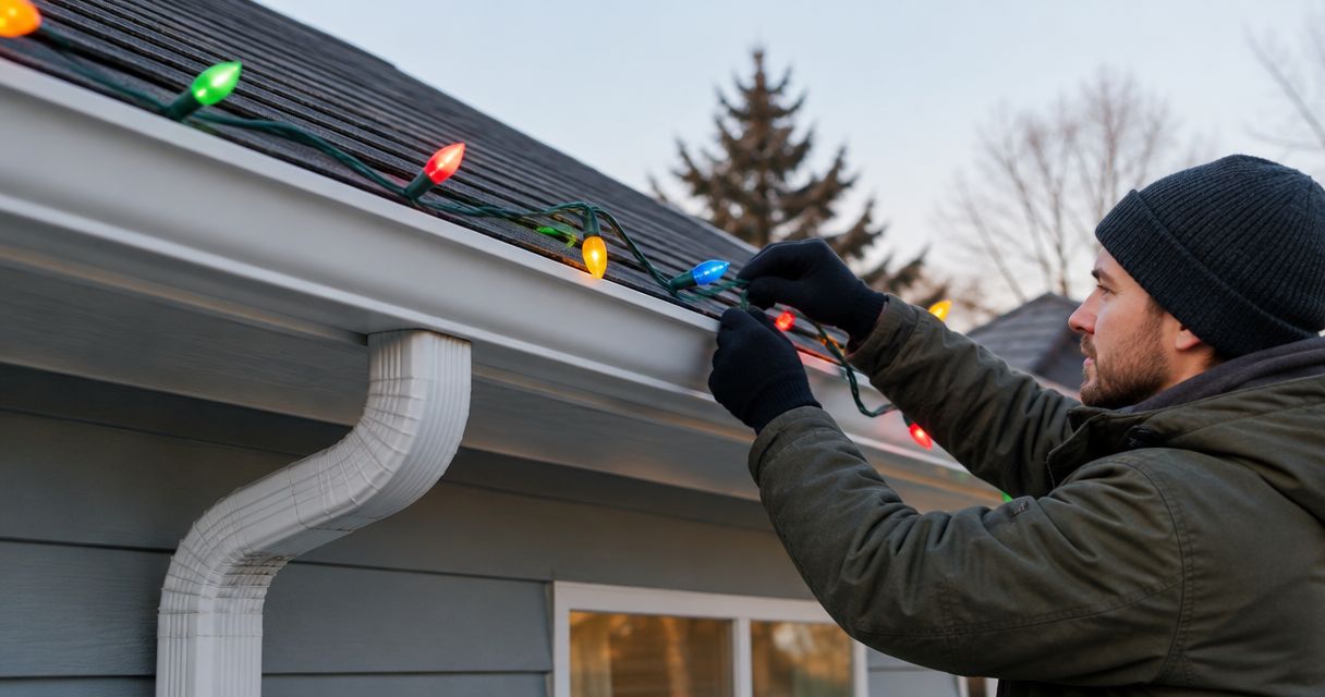 Can Christmas lights damage my roof or gutters?
