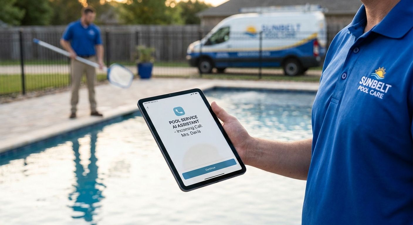 AI receptionist for pool service and pool cleaning companies