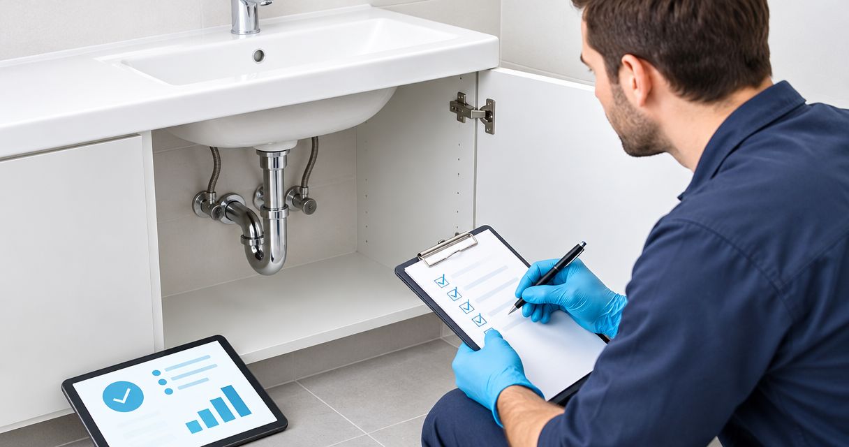 What should landlords check after a burst pipe is repaired?