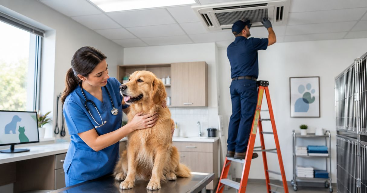 HVAC installation for veterinary clinics
