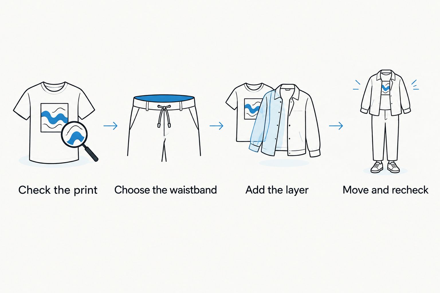 Four styling steps for keeping a graphic tee's message visible