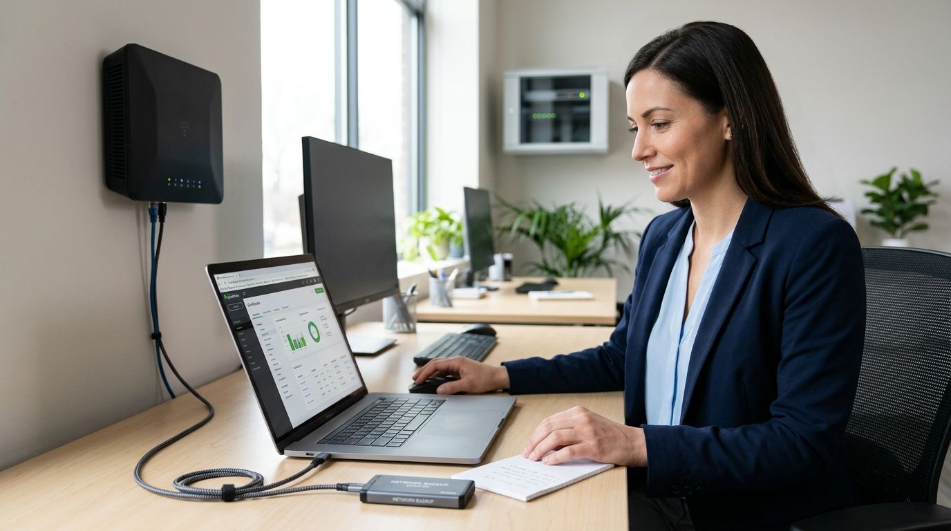 How to connect QuickBooks to a secure, backed-up business network