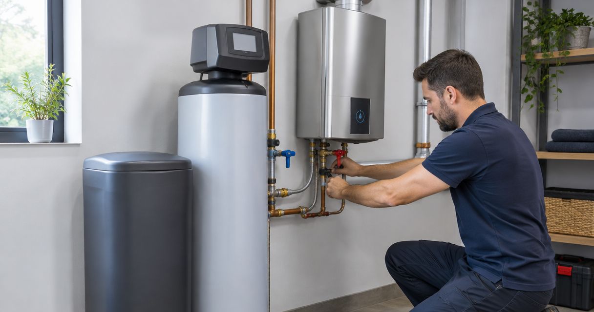 How to connect a water softener to a tankless water heater