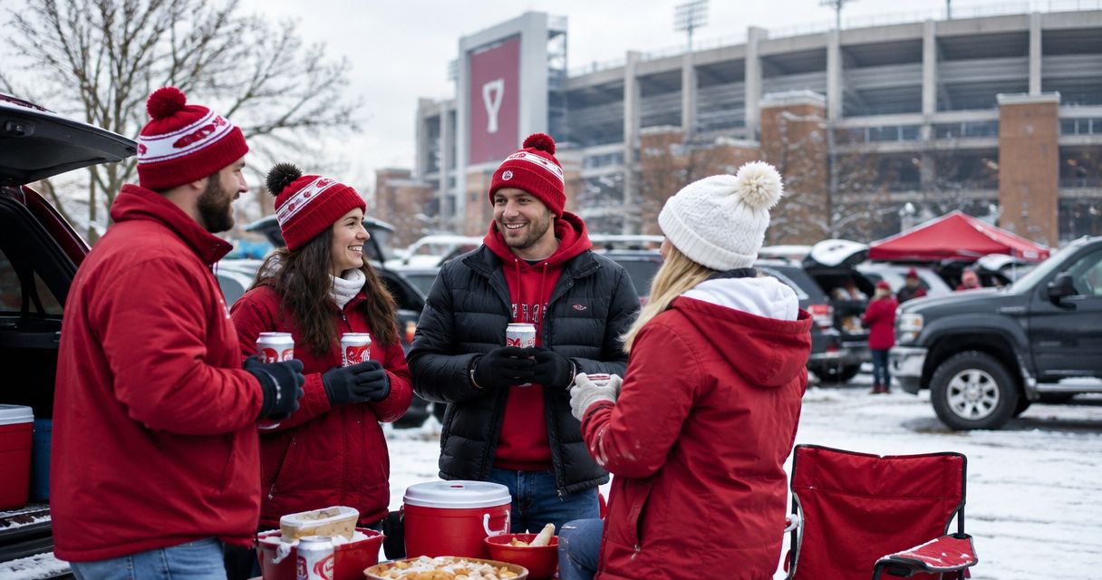 Best parking for IU football fans tailgating in cold weather