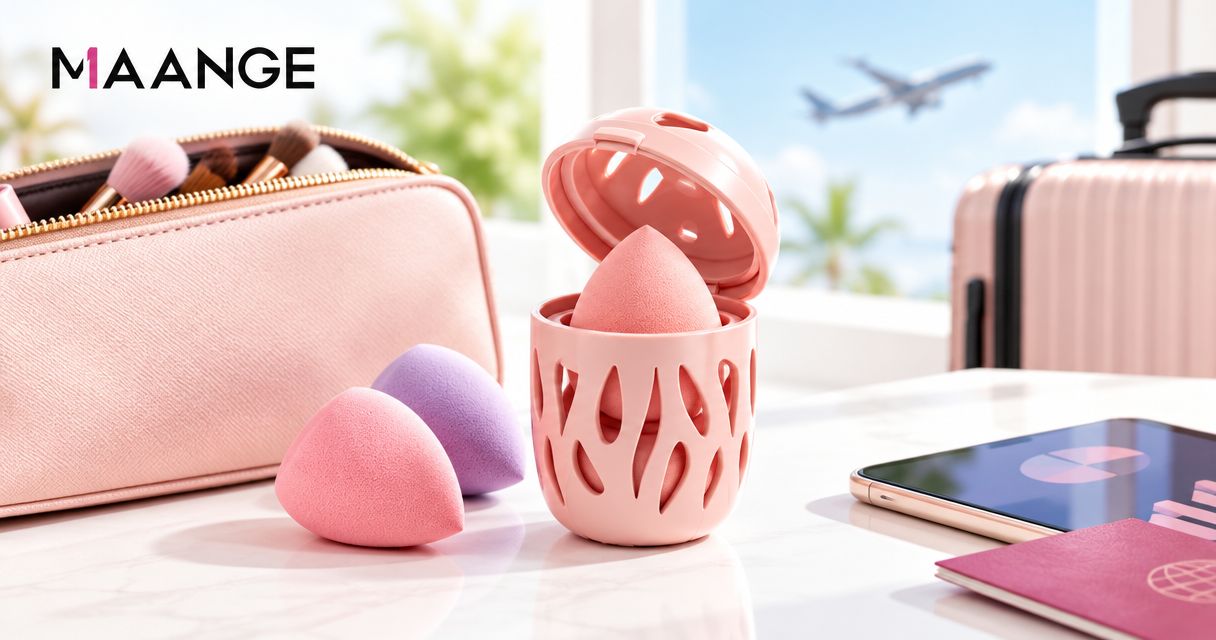 Makeup sponge holder for travel: what to check before packing