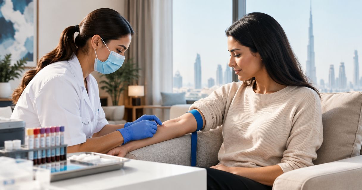 How much does a blood test at home cost in Dubai?
