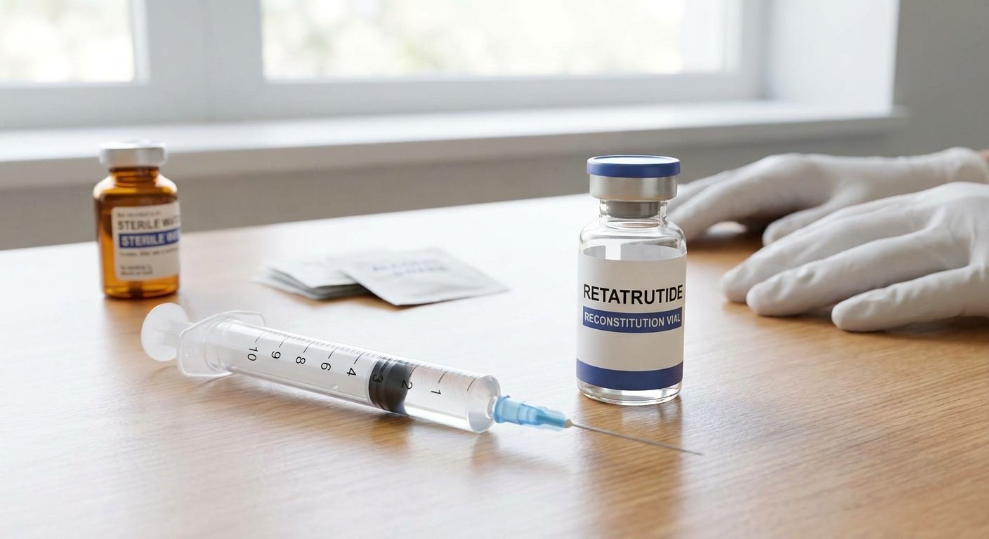 Reconstitution syringes for retatrutide vial prep