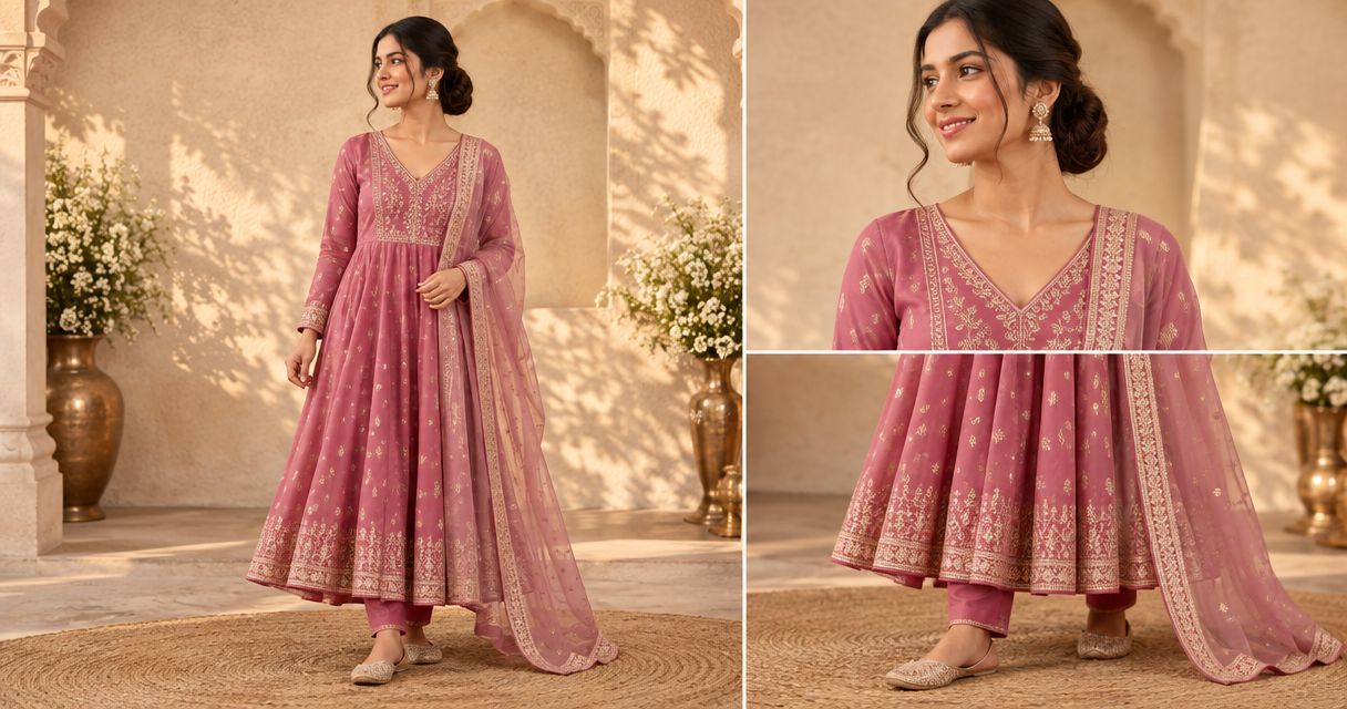 Anarkali suits for petite shoppers: checking length and fit