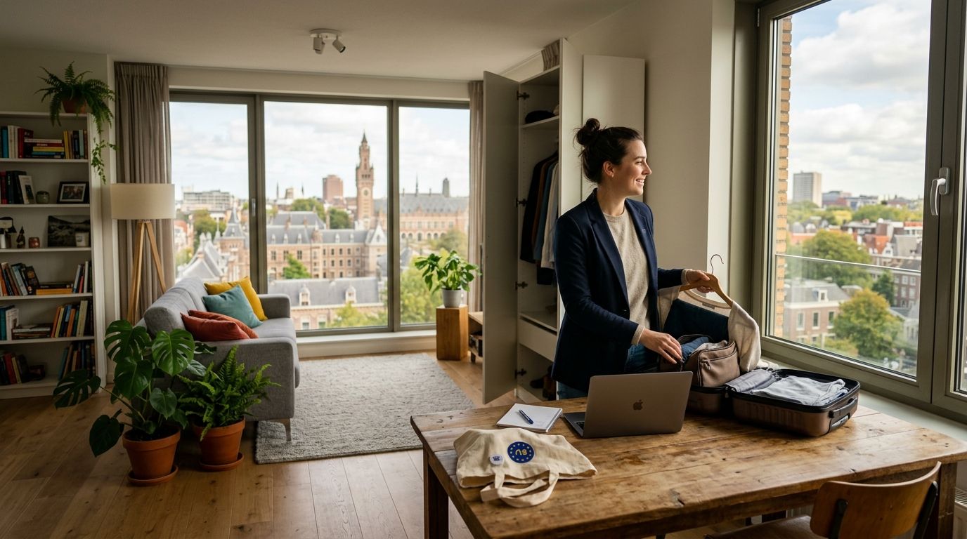 Furnished apartments in the Hague for EU institution interns