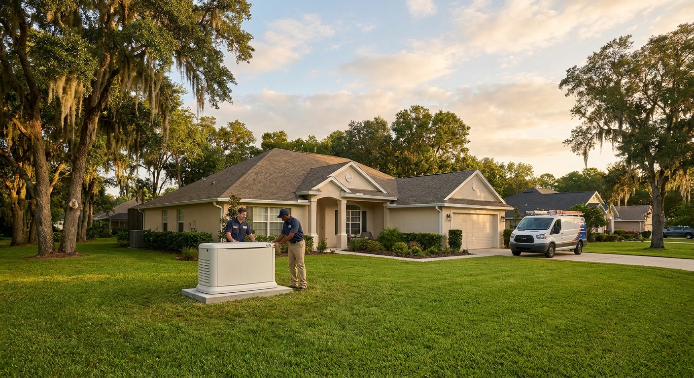 Standby generator installation in Summerdale, AL