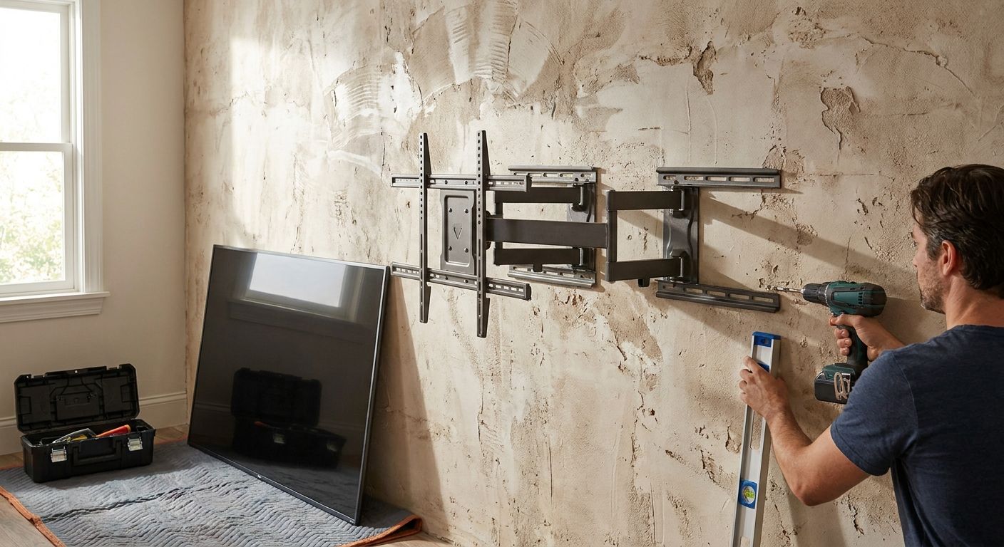 Best TV mount for uneven or textured plaster walls
