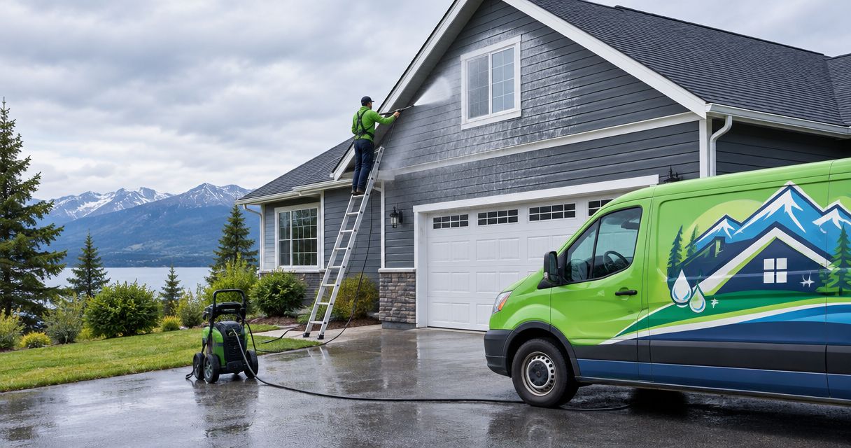 Siding cleaning service for Knik-Fairview homes