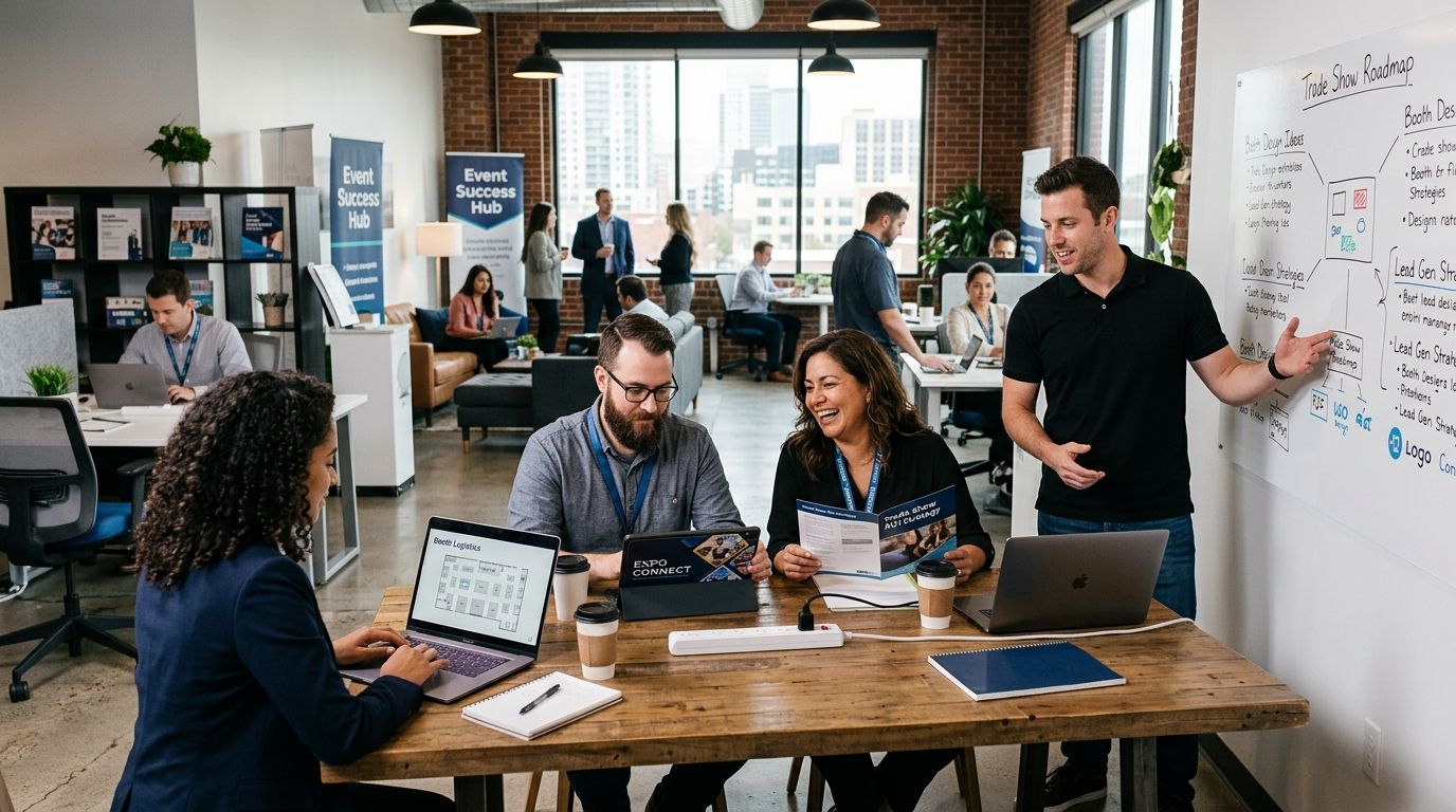Coworking space for trade show exhibitors and event marketers