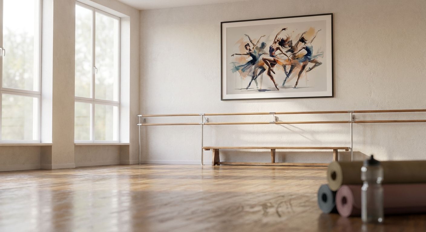 Wall art for dance and performing arts studios