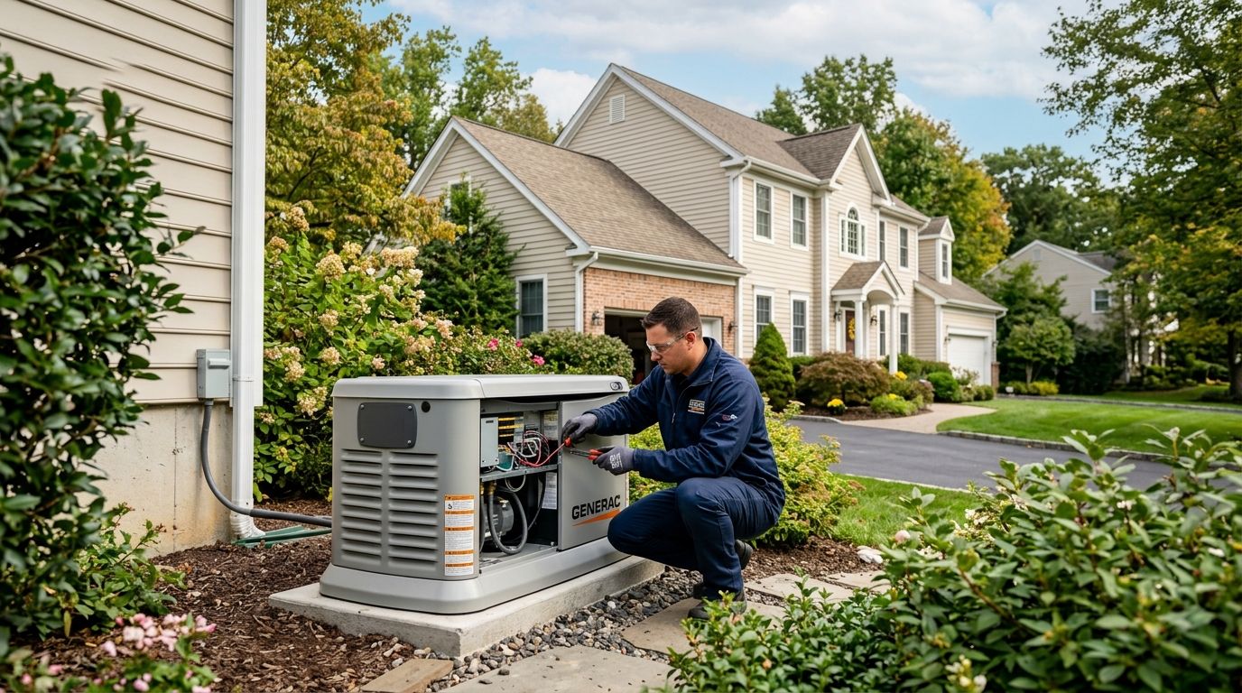 Whole house generator installation for Holmdel NJ homeowners