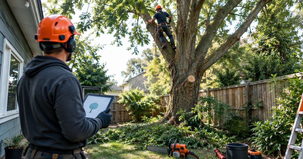 How to plan large tree removal in a tight backyard