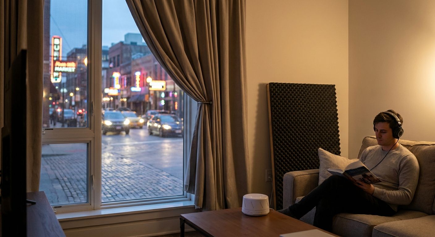 How to reduce noise from Fulton Market nightlife indoors