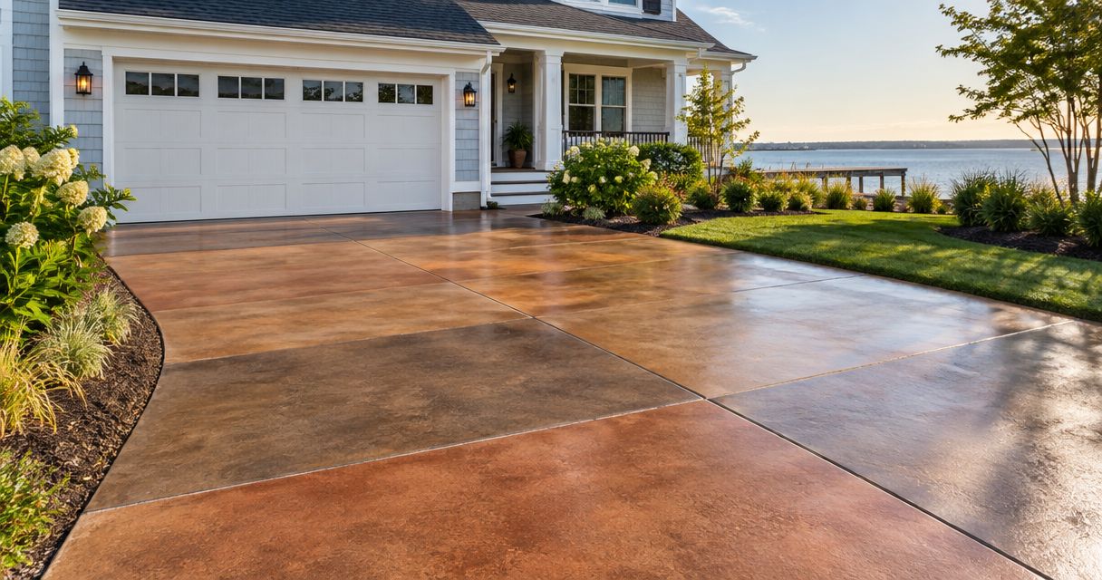 Best concrete stain colors for Virginia Beach driveways in 2026