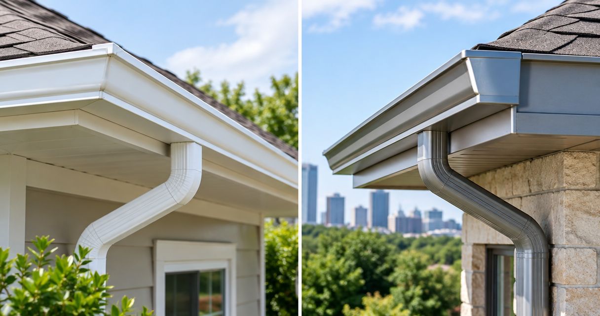 Best vinyl vs aluminum gutters for Austin homes 2026