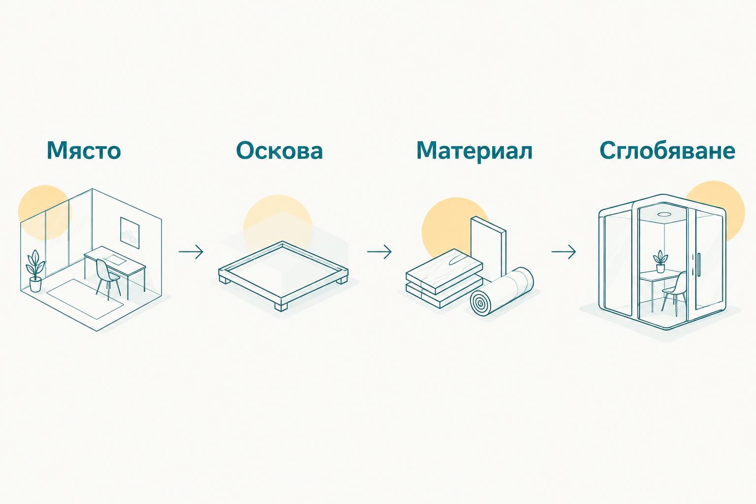 Четири проверки при избор на пейка: място, основа, материал и сглобяване.
