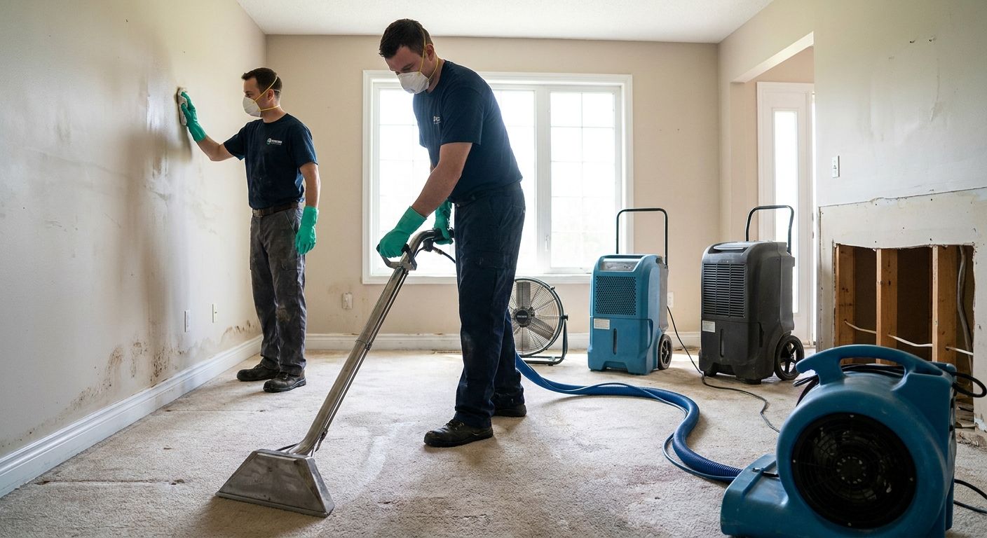 House cleaning after water damage cleanup