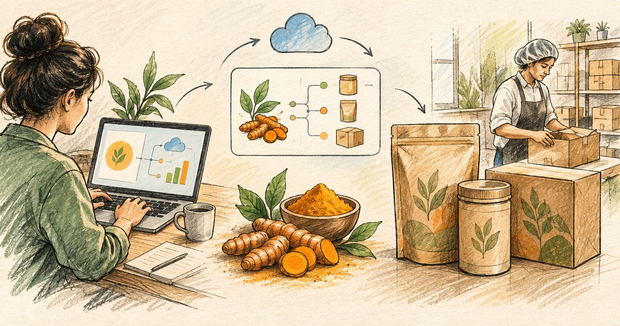 Connect Muzri turmeric orders to your private label packaging